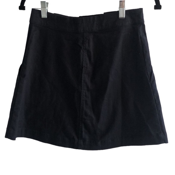 Zara Basics Dark Blue Button Up Flare A-line Skirt Size Small - Picture 2 of 4